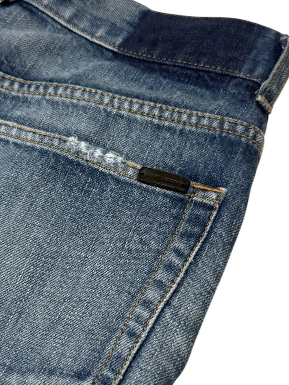 Saint Laurent 70's Cropped Denim 'Sandy Winter Blue' Size 28 165/66Y